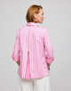 Xena 3/4 Length Blouse - Pink/White Stripe