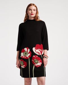 Annie Embroidered Wool Dress