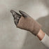 Ines Leather Glove w/Cashmere Cuff - Taupe