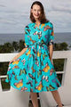 Mrs. Maisal Turquoise Butterfly Dress