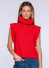 Heather Convertible Sweater - Red