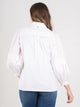Oxford Blouse in White Cotton Poplin