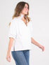 Poppy Top in White Ponte