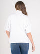 Poppy Top in White Ponte