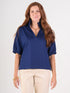 Poppy Top in Navy Ponte