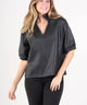 Vegan Leather Poppy Pullover