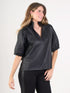 Poppy Top - Black Vegan Leather