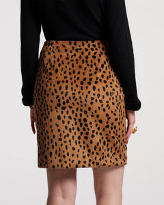 Blaine Skirt Cheetah Faux Fur Brown/Multi