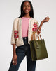 Blanket Stitch Border Cardi Coat Floating Floral