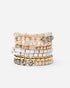 Oyster/Gold Corfu Stacked Bracelet