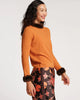 Aude Sweater in Wool with Faux Mink - Spice