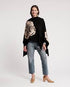 Ginny Wrap - Black Chrysanthemum