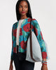 Hunter Suede Italian Leather Hobo Tote - Light Blue
