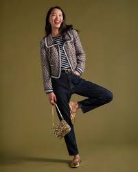 Jessie Jacket Deco Tweed Poly Lurex Light Blue/Gold/Multi