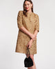 Mod Dress Sequin Wool Sequin Gold