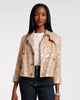 Sequin Moto Jacket Sequin Cotton Twill Champagne