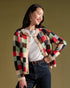 Pixel Cardigan Sublime Pixel 100% Lambswool Blue/Brown/Red