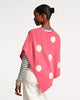 Le Petit Poncho Embroidered Flowers - Pink/Oyster