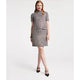 Sarah Shift Dress Deco Tweed Poly Lurex Light Blue/Gold/Multi