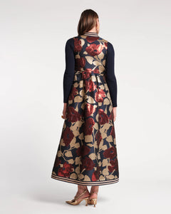Susie Jacket Floating Floral Jacquard Navy/Gold/Multi