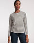 Long Sleeve Striped Tee - Navy/Oyster