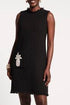 Twiggy Fringe Dress - Black/White