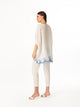 Linen Gauge Blouse with Embroidery