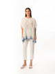 Linen Gauge Blouse with Embroidery