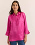 Aileen 3/4 Length Sleeve Satin - Magenta