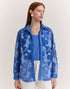 Halsey Long Sleeve Lace Shirt - Lake Blue