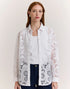 Halsey Long Sleeve Lace Shirt - White