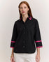 Margot 3/4 Length Sleeve Rick Rack Blouse