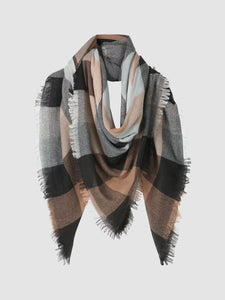Cashmere Blend Woven Check Scarf