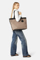 Braided Tote - Mocha/Black