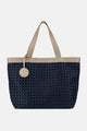Braided Tote - Navy/Taupe
