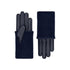 Ines Leather Glove w/Cashmere Cuff - Navy