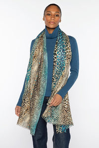 Mixed Animal Print Scarf