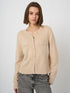 Cashmere Bouclé Cardigan with Scalloped Edges