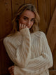 Chunky Cable Knit Cashmere Sweater