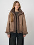 Reversible Faux Mink Jacket - Pebble