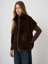 Reversible Faux Mink Jacket - Choco