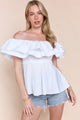 Reine Poplin Cotton Top - White