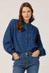 Cameron Indigo Crinkle Blouse