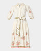 Paisley Embroidered Cotton Midi Shirtdress