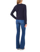 Cybill Scallop Neck Cardigan - Baritone Blue