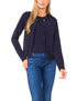 Cybill Scallop Neck Cardigan - Baritone Blue