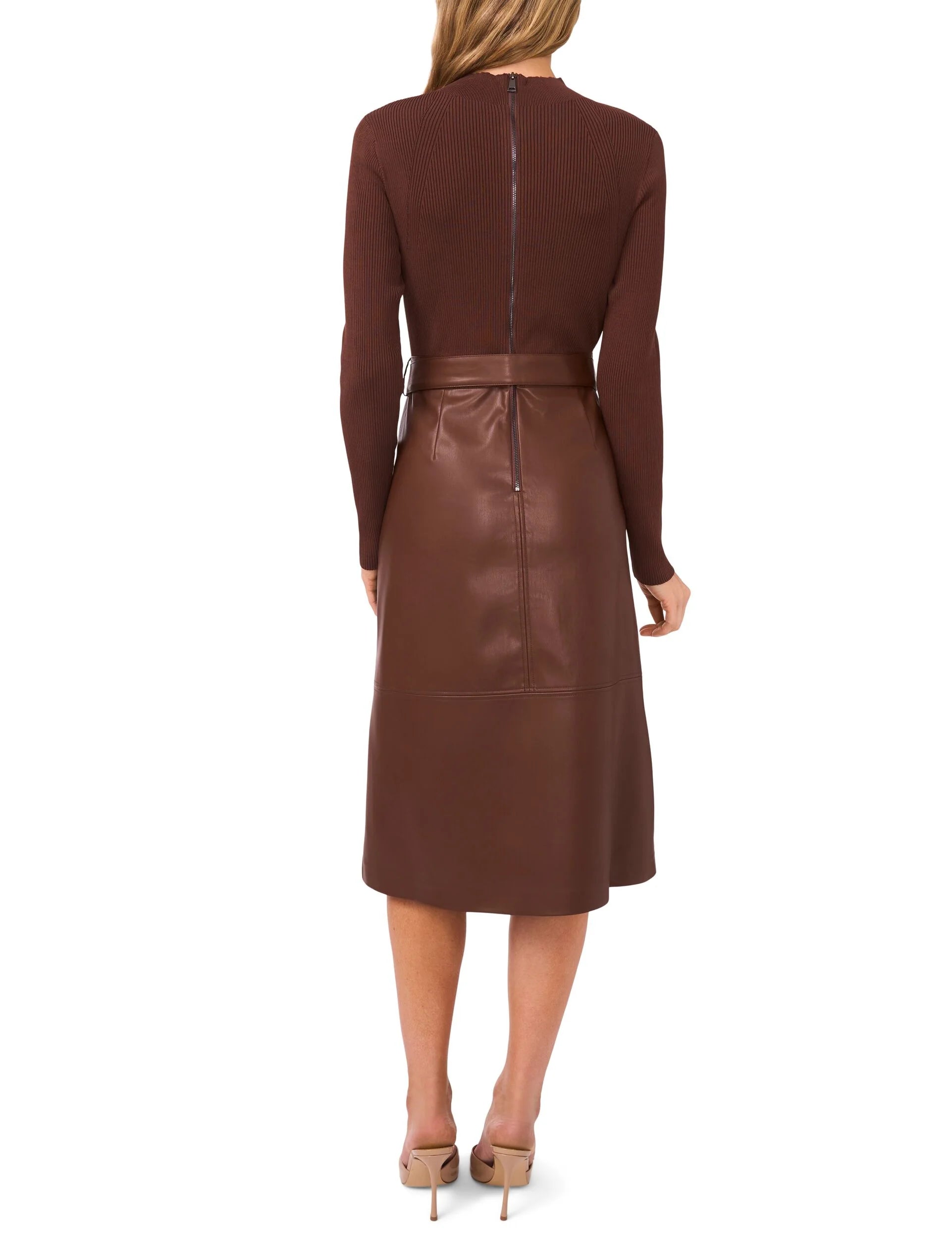 slim fit dress slacks Faux Leather Zip-Front Midi Dress | Built-In Shapewear slim fit dress slacks Faux Leather Zip-Front Midi Dress | Built-In Shapewear