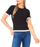 Crew Neck Sweater w/Ruffle