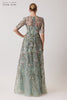 Embroidered Tulle A-Line Gown