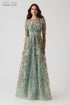 Embroidered Tulle A-Line Gown